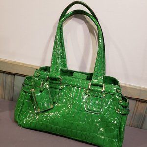 Green Reptile Print Liz Claiborne Purse NWOT